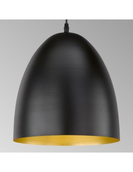 Suspension Led  style industriel métal noir - Fischer & Honsel - Poncho Leluminaireled.com