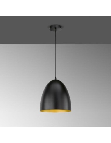 Suspension Led  style industriel métal noir - Fischer & Honsel - Poncho Leluminaireled.com