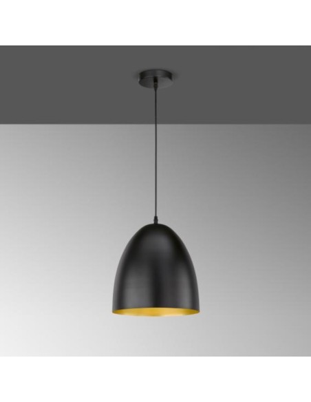 Suspension Led  style industriel métal noir - Fischer & Honsel - Poncho Leluminaireled.com