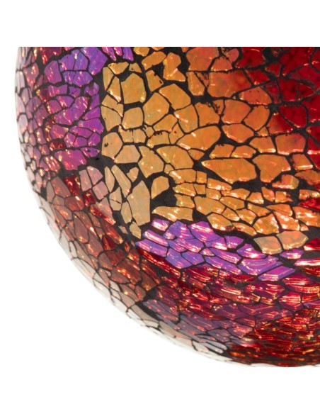 Ampoule décorative Led dimmable forme globe  E27  motifs mosaïque rouge - Girard-Sudron Leluminaireled.com