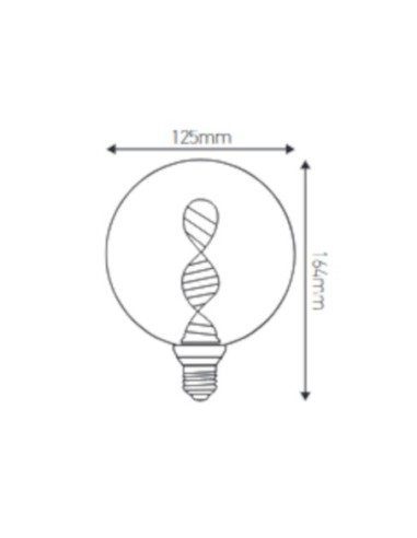 Ampoule Led décorative filament ADN E27 G125 3