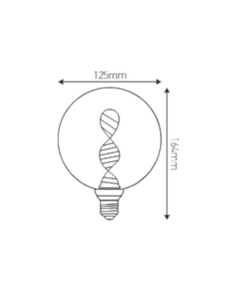 Ampoule Led décorative filament ADN E27 G125 3