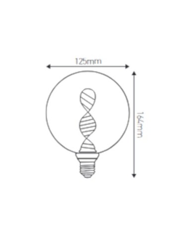 Ampoule Led décorative filament ADN E27 G125 3