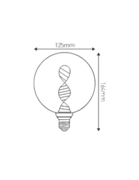 Ampoule Led décorative filament ADN E27 G125 3