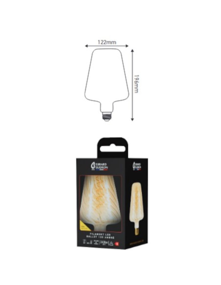 Ampoule Led décorative filament torsadés Ballet E27 120 4 W ambrée - Girard-Sudron Leluminaireled.com