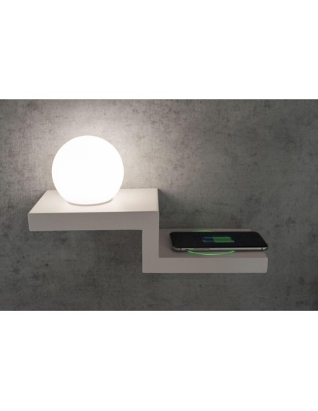Applique Zanzibar blanche avec charge induction Mantra 6 W 470 Lumens IP20 garantie 5 ans