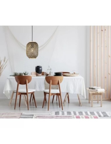 Suspension Hummel Bambou fischer & Honsel nature E27 réglable en hauteur