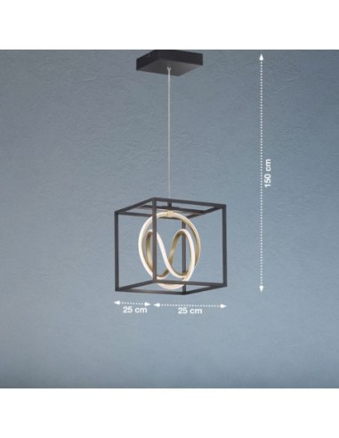 Suspension Gisi Fischer & Honsel 15 Watts 1900 Lumens garantie 7 ans dimensions