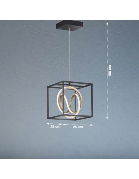 Suspension Gisi Fischer & Honsel 15 Watts 1900 Lumens garantie 7 ans dimensions