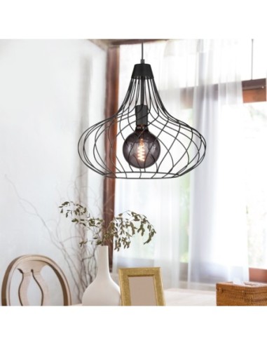 Suspension Perle noire Fischer & Honsel diametre 42 cm IP20 garantie 2 ans