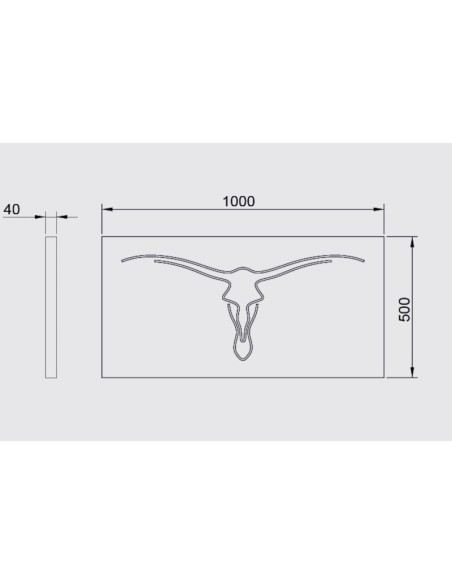 Applique tableau noire Bison Mantra dessin technique