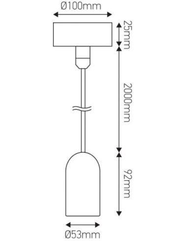 Suspension rétro béton rouge - dessin technique - Girard-Sudron