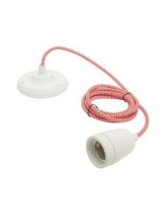 Suspension rétro béton rouge et blanc - Girard-Sudron