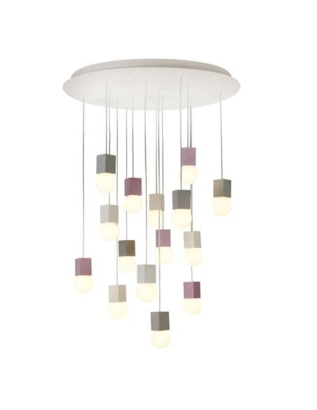 Suspension Galaxia Mantra - 15 points lumineux en ciment 15 x E27 12 watts max