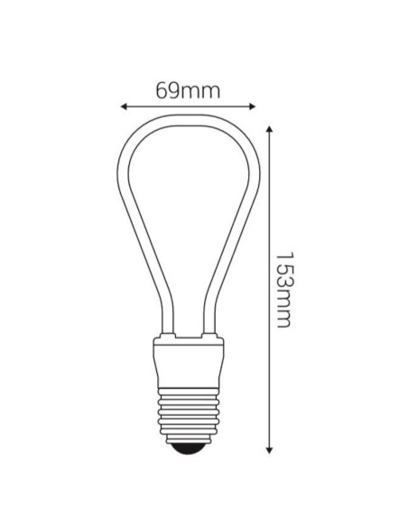 Ampoule Led E27 Feel - Girard-Sudron - Pear - dessin technique