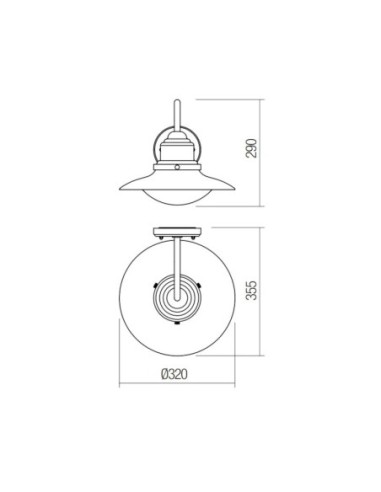 Elio de Redo - applique extérieure - dessin technique