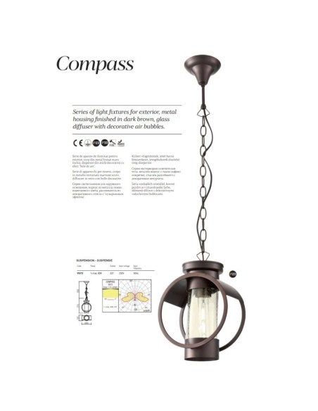 Compass de Redo - suspension extérieure culot E27