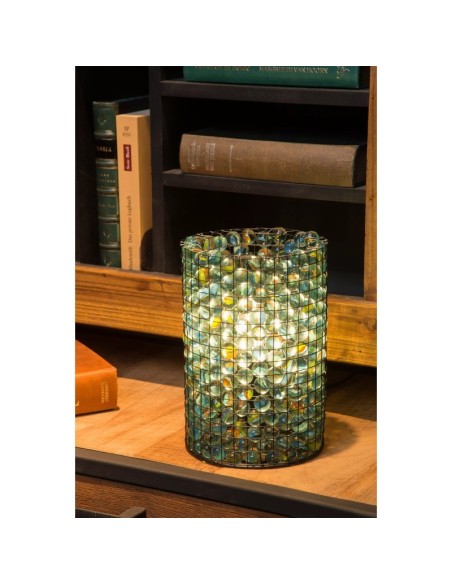 Lampe de table billes multicolores Lucide E14 25 Watts max
