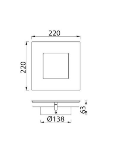 Mantra - Dalia - applique murale 24 watts - dessin technique