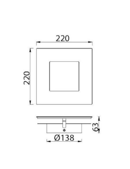 Mantra - Dalia - applique murale 24 watts - dessin technique