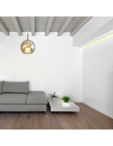 Elsa - Mantra - Suspension verre et métal culot E27