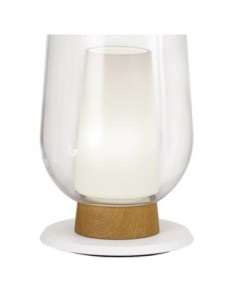 Lampe de table Led verre et bois  - Mantra - Nora 2