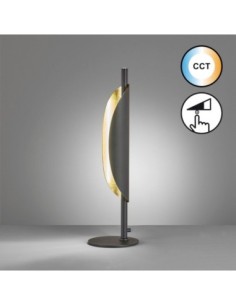 Lampe de table Led CCT métal noir et or - Fischer & Honsel - Skal 2
