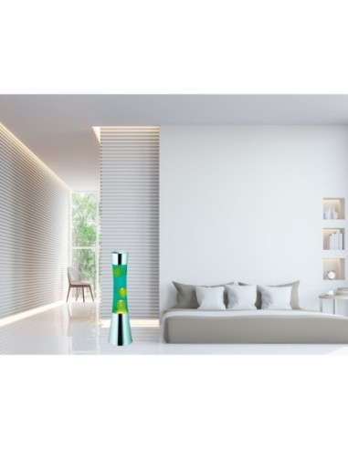 Lava de Trio - Lampe d'ambiance vintage chrome verte