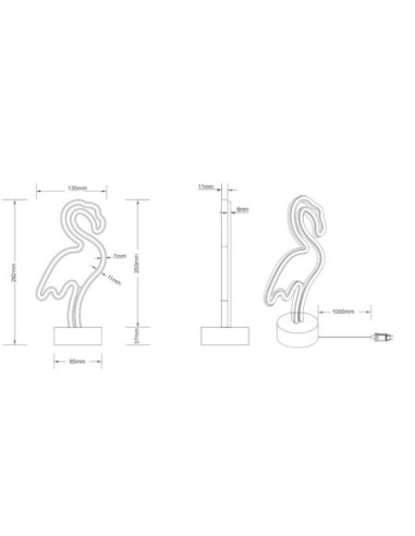 Trio - Lampe d'ambiance Flamingo - design original