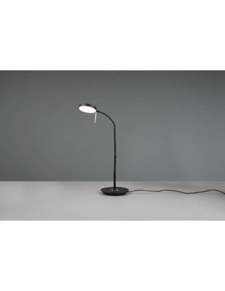 Trio - Monza - Lampe de bureau Led articulée noire dimmable