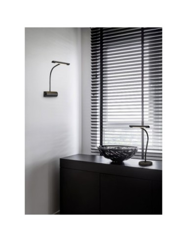Eclairage de tableau Led noir mat - bras flexible - Trio - Curtis