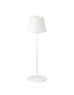Lampe de table autonome rechargeable blanche - Fischer & Honsel - Cosenza Leluminaireled.com