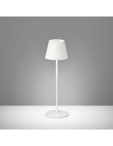 - Fischer & Honsel - Cosenza - Lampe de table autonome rechargeable blanche - dimmable