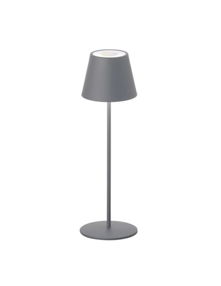 Lampe de table autonome rechargeable grise - Fischer & Honsel - Cosenza Leluminaireled.com
