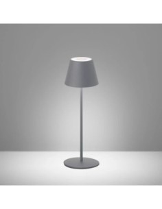 Lampe de table autonome rechargeable grise - Fischer & Honsel - Cosenza Leluminaireled.com 2