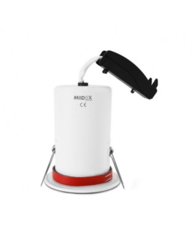 Support spot BBC RT2012 + ampoule GU10 rond blanc