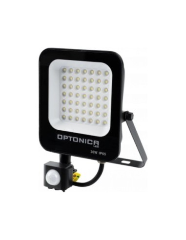 Projecteur noir Led detecteur de mouvement 30W 4500K 2700 lumens IP65