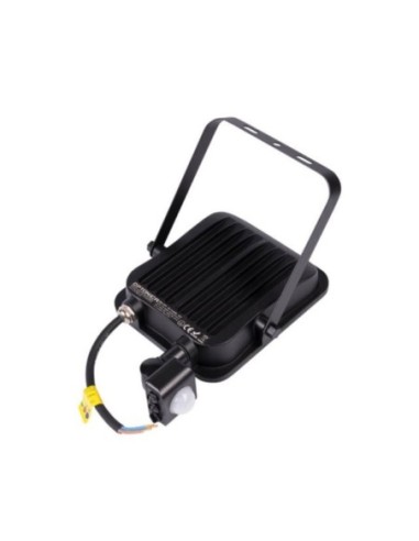 Projecteur noir Led detecteur de mouvement 30W 4500K 2700 lumens IP65 optonica