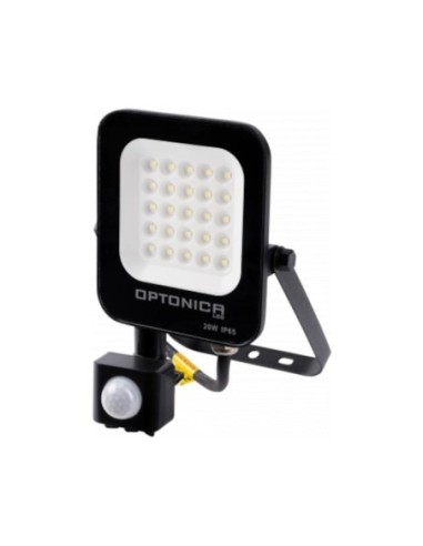 Projecteur noir Led detecteur de mouvement 20W 4500K 1800 lumens IP65
