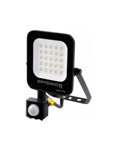 Projecteur noir Led detecteur de mouvement 20W 4500K 1800 lumens IP65
