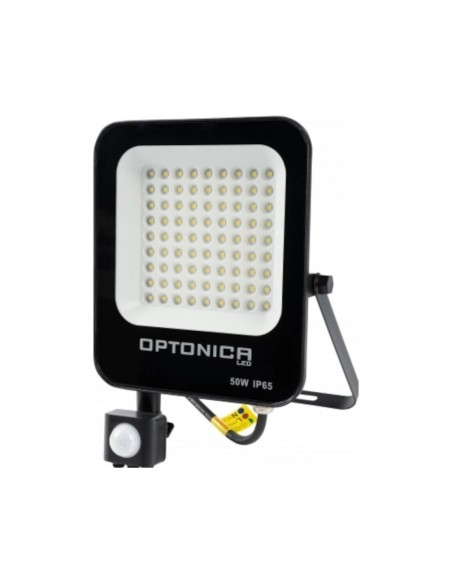 Projecteur noir Led detecteur de mouvement 50W 4500K 4500 lumens IP65