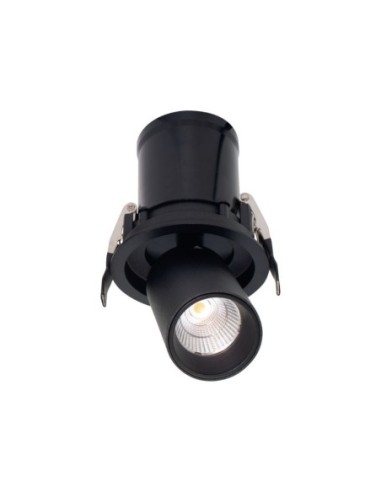 Spot Led rond rétractable et orientable noir - 7 Watts ou 12 Watts - Mantra - Garda Leluminaireled.com