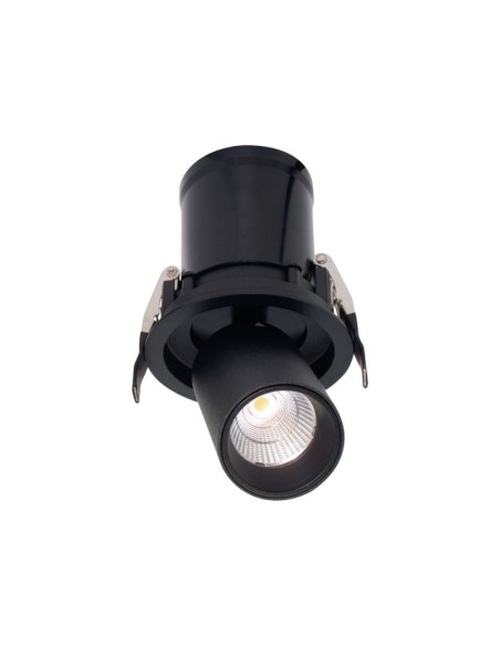 Spot Led rond rétractable et orientable noir - 7 Watts ou 12 Watts - Mantra - Garda Leluminaireled.com