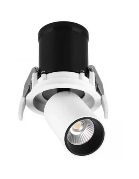 Spot Led rond rétractable et orientable blanc - 7 Watts ou 12 Watts - Mantra - Garda Leluminaireled.com