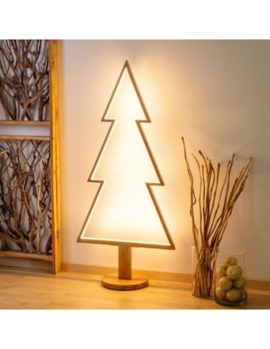 Sapin décoratif lumineux bois intérieur - Lotti Leluminaireled.com