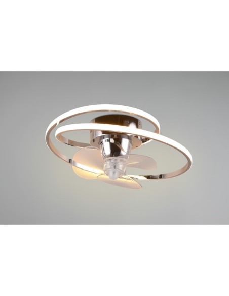 Trio - Umea -Plafonnier/ventilateur dimmable à changement de température de couleur - Leluminaireled.com