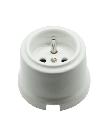 Prise porcelaine pose en saillie blanche girard sudron