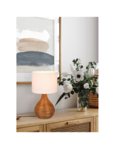 Lampe de table pied en rotin Sprout de Trio 2