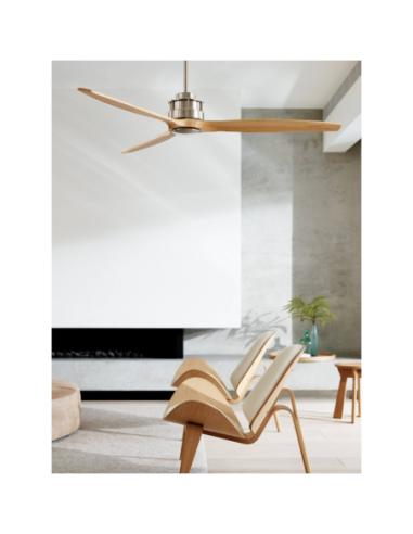 Akmani de Beacon Lighting - ventilateur de plafond en bois