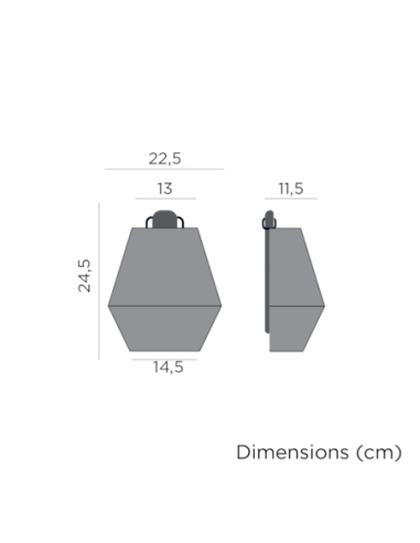applique extérieure Conta 25 de New garden dessin technique